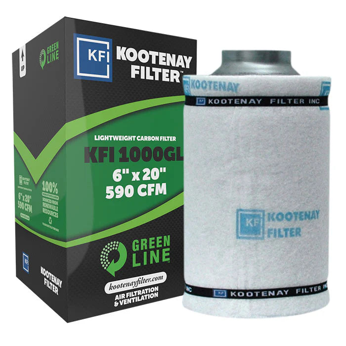 Kootenay Green Line Carbon Filter GL 1000 w/ 6" flange x20", 650cfm