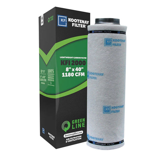 Kootenay Green Line Carbon Filter GL 2000 w/ 8" flange x40", 1180cfm