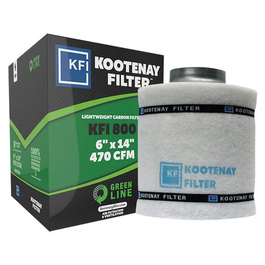 Kootenay Green Line Carbon Filter GL 800 w/ 6" flange x14", 470cfm