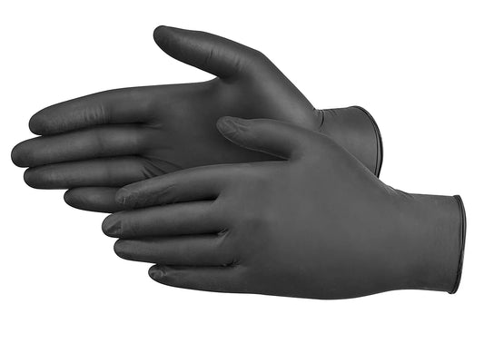 Uline Nitrile Gloves Black 100ct