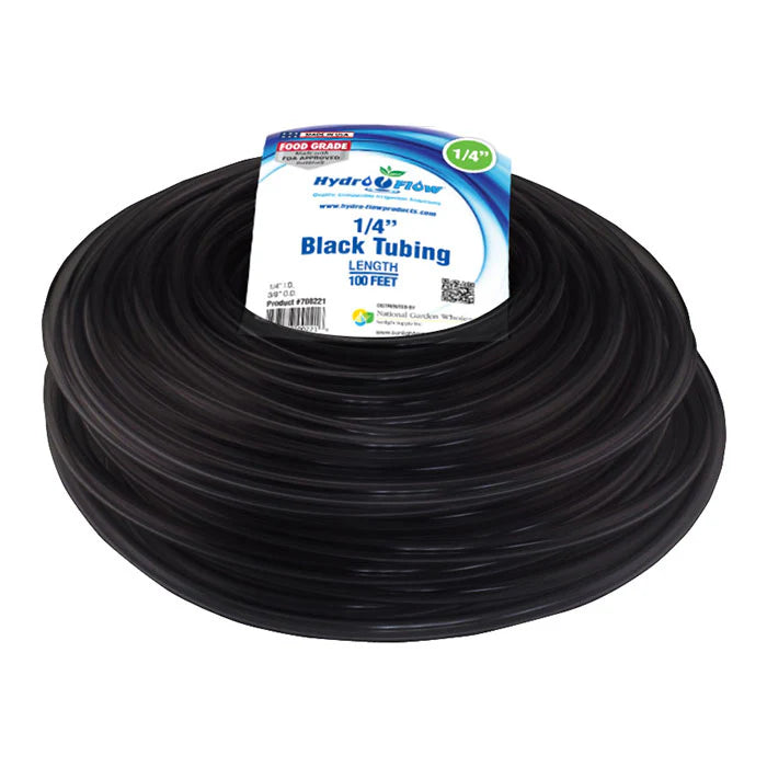 HydroFlow Vinyl Tubing Black 1/4"