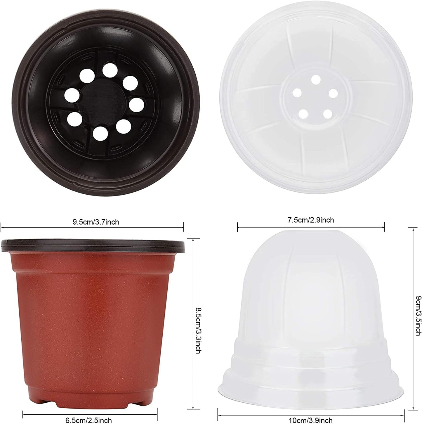 Single Plant Pot with Humidity Dome 4in