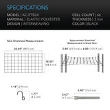AC Infinity Grow Tent Trellis Netting, Flexible Elastic Cords, 2'x4’ AC-ETB24
