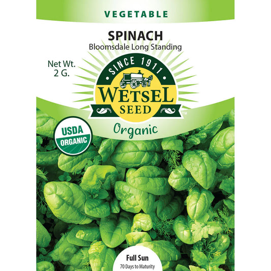 Wetsel Seed Vegetable, "Bloomsdale Spinach" 2g